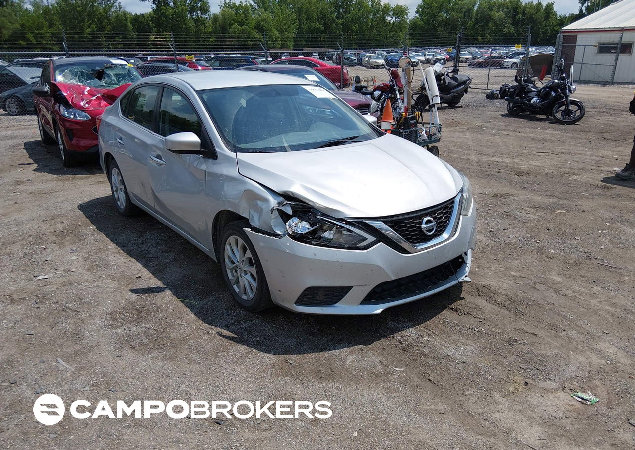 2019 Nissan Sentra Sv, daño Frontal derecho, Iaai lote 45656489