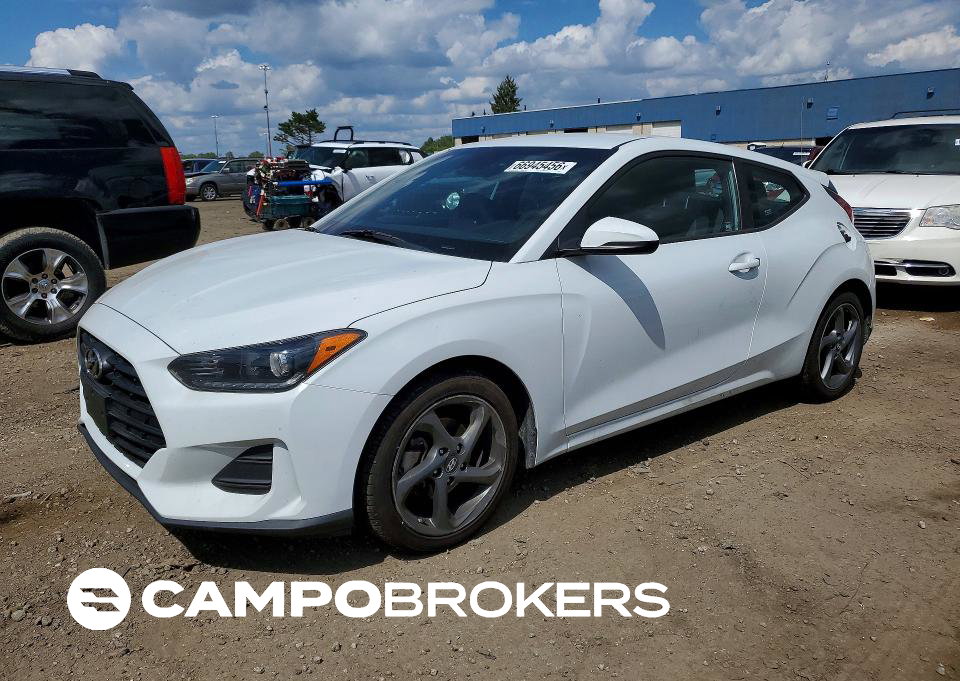 2019 Hyundai Veloster 2.0l, daño Lateral, Copart lote 66945456
