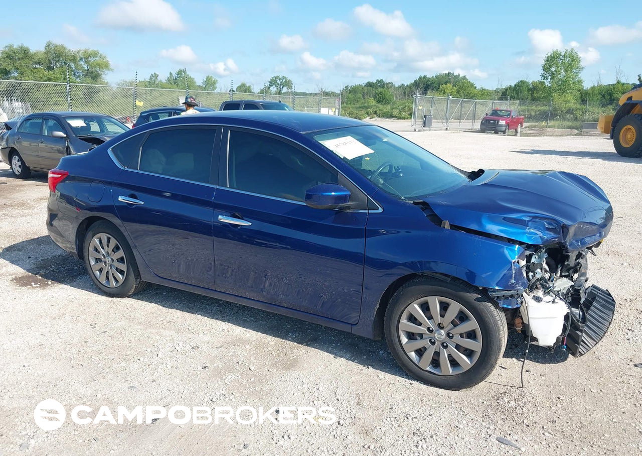 2019 Nissan Sentra S, Front End damage, Iaai lot 45785132