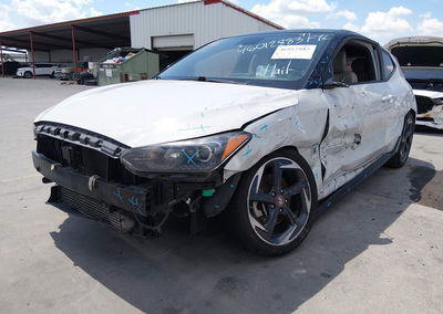 2019 Hyundai Veloster Turbo Ultimate, daño Lateral izquierdo, Iaai lote 46012883, foto 2 de 6