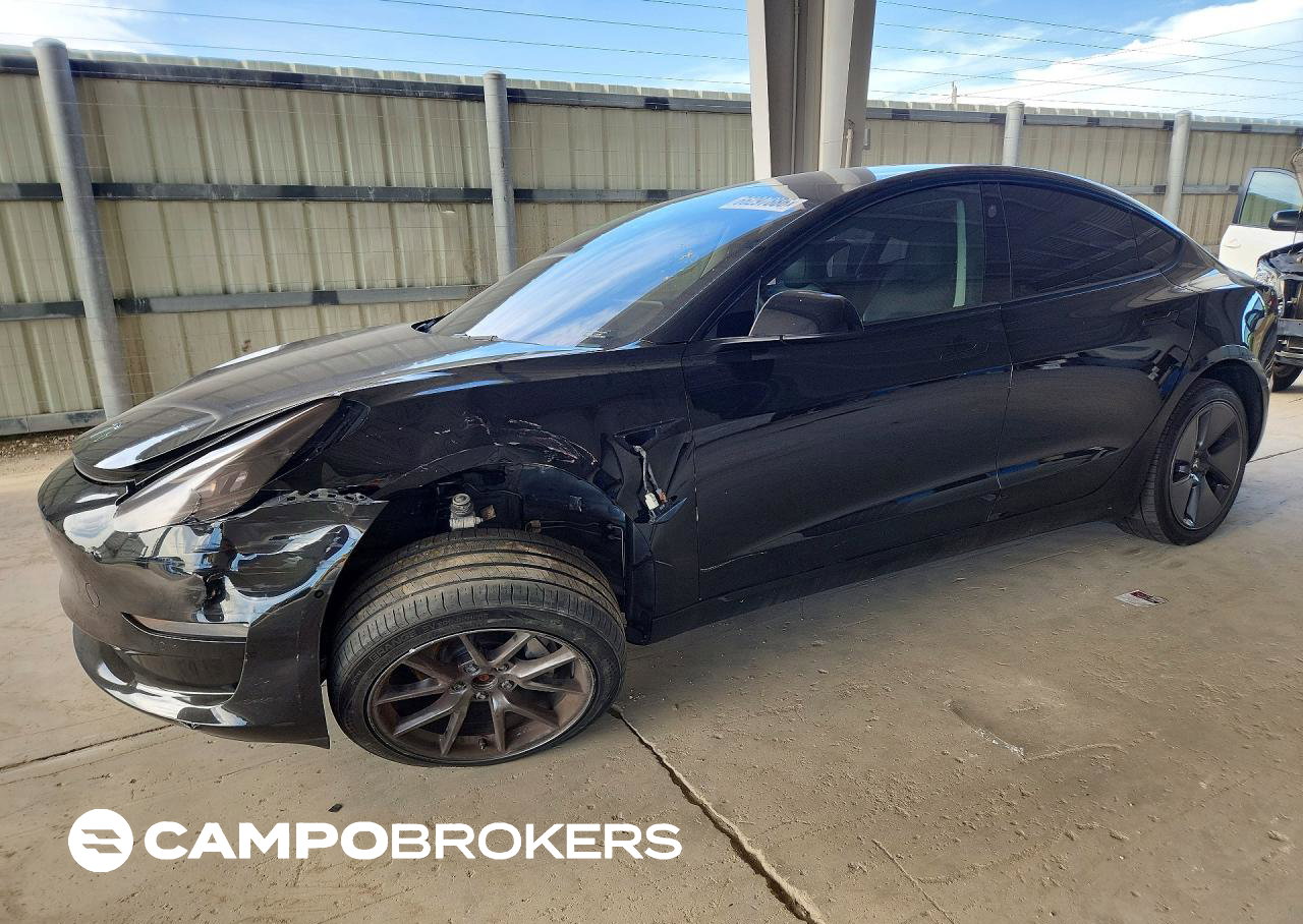 2022 Tesla Model 3, daño Frontal, Copart lote 66297886