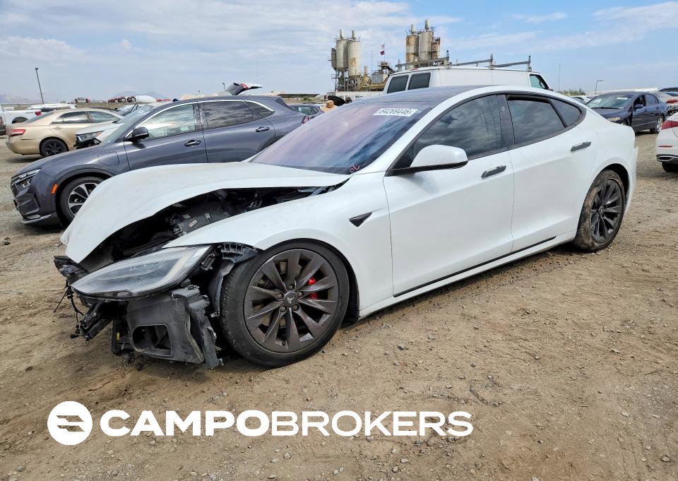 2020 Tesla Model S, daño Frontal, Copart lote 64269446