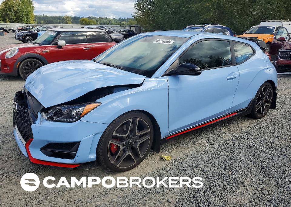 2020 Hyundai Veloster N Base, daño Frontal, Copart lote 66970966