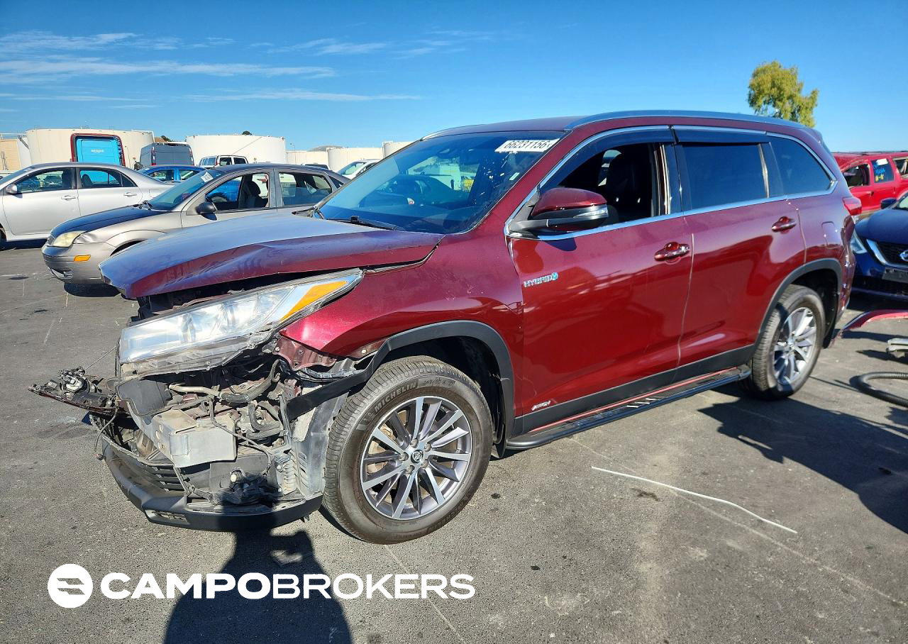 2019 Toyota Highlander Hybrid Xle, пошкодження: Передня частина, Copart лот 66231156