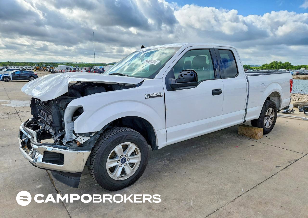2019 Ford F150 Super Cab, daño Frontal, Copart lote 56487306