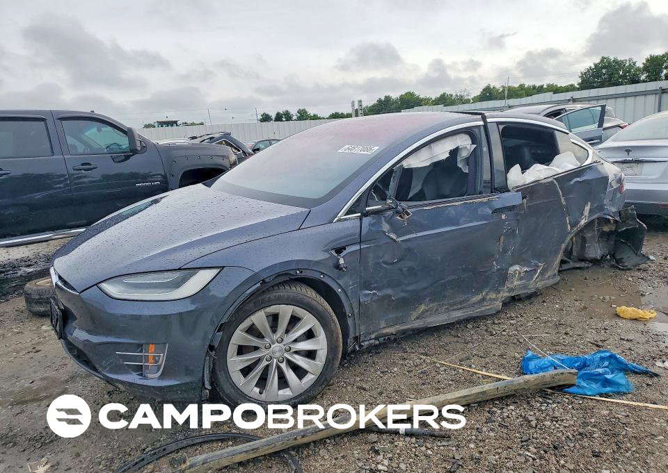 2020 Tesla Model X, uszkodzenie: Bok, Copart lot 64817086