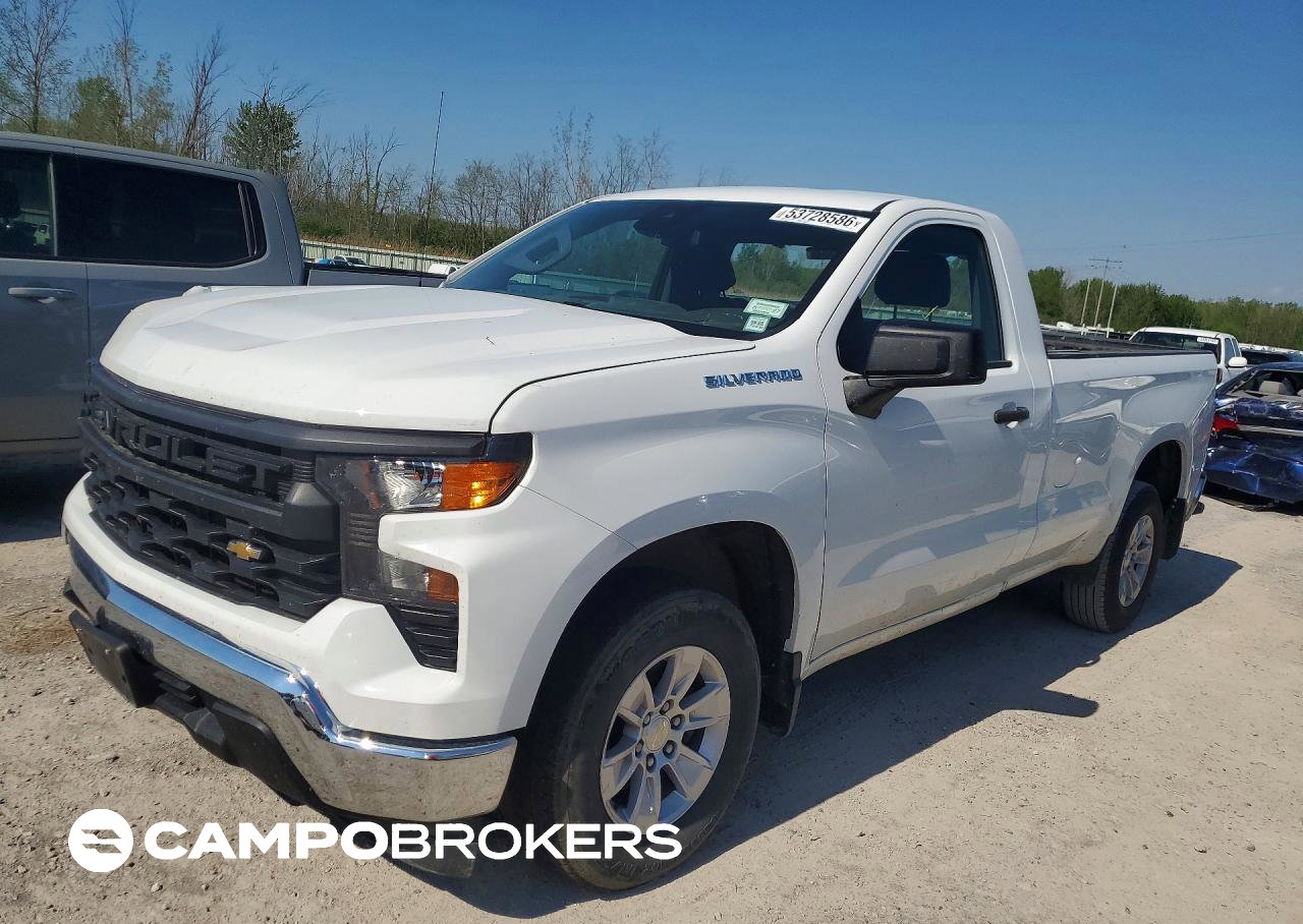 2022 Chevrolet Silverado C1500, daño Frontal, Copart lote 53728586