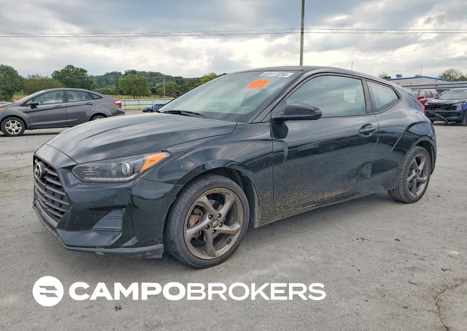 2019 Hyundai Veloster 2.0l, daño Frontal, Copart lote 68411056