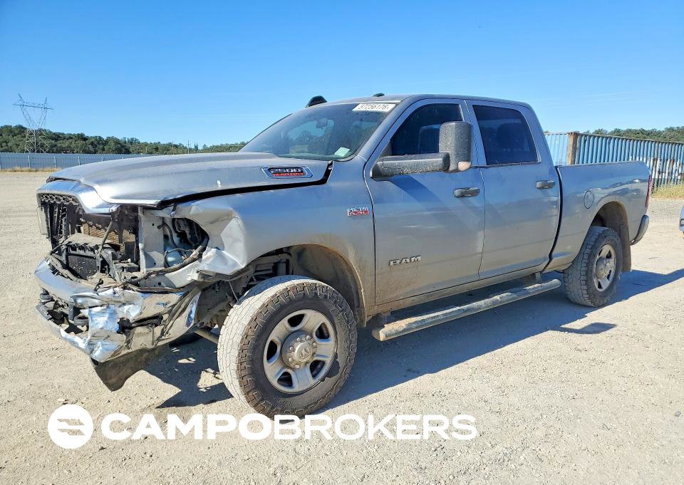 2022 Ram 2500 Tradesman, Front End damage, Copart lot 57256176
