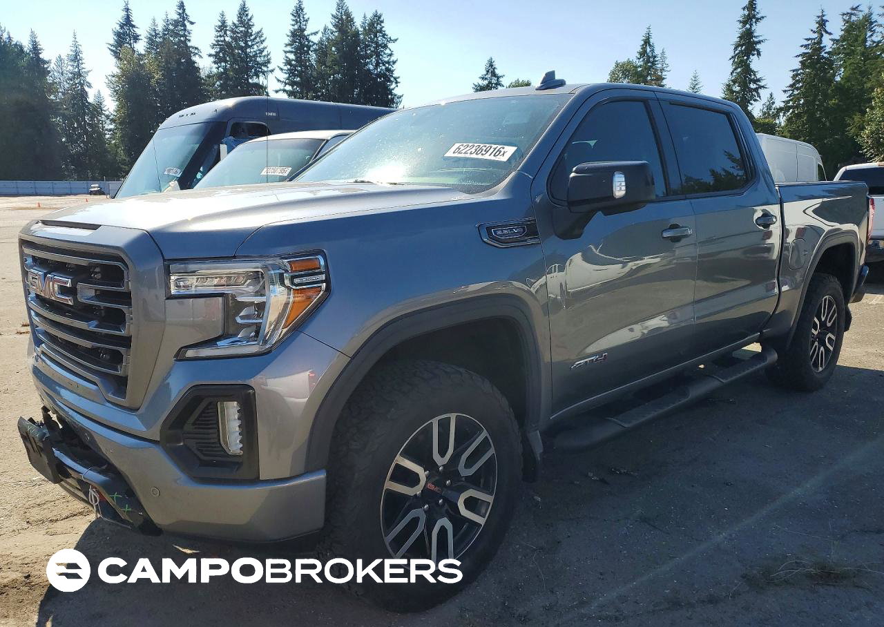2020 Gmc Sierra K1500 At4, Front End damage, Copart lot 62236916