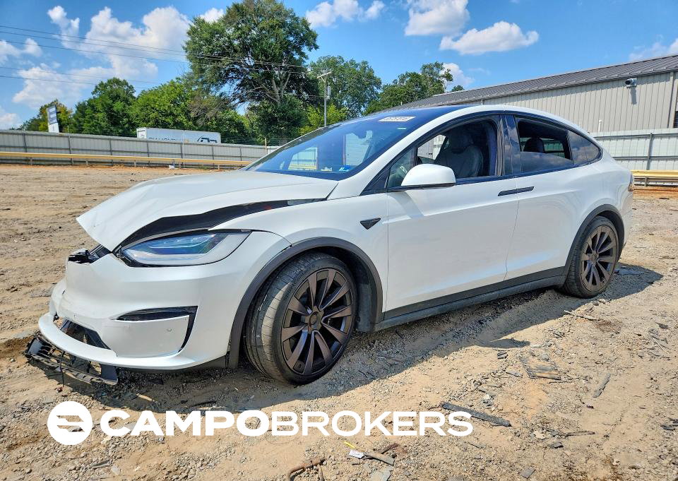 2022 Tesla Model X, daño Frontal, Copart lote 66757016