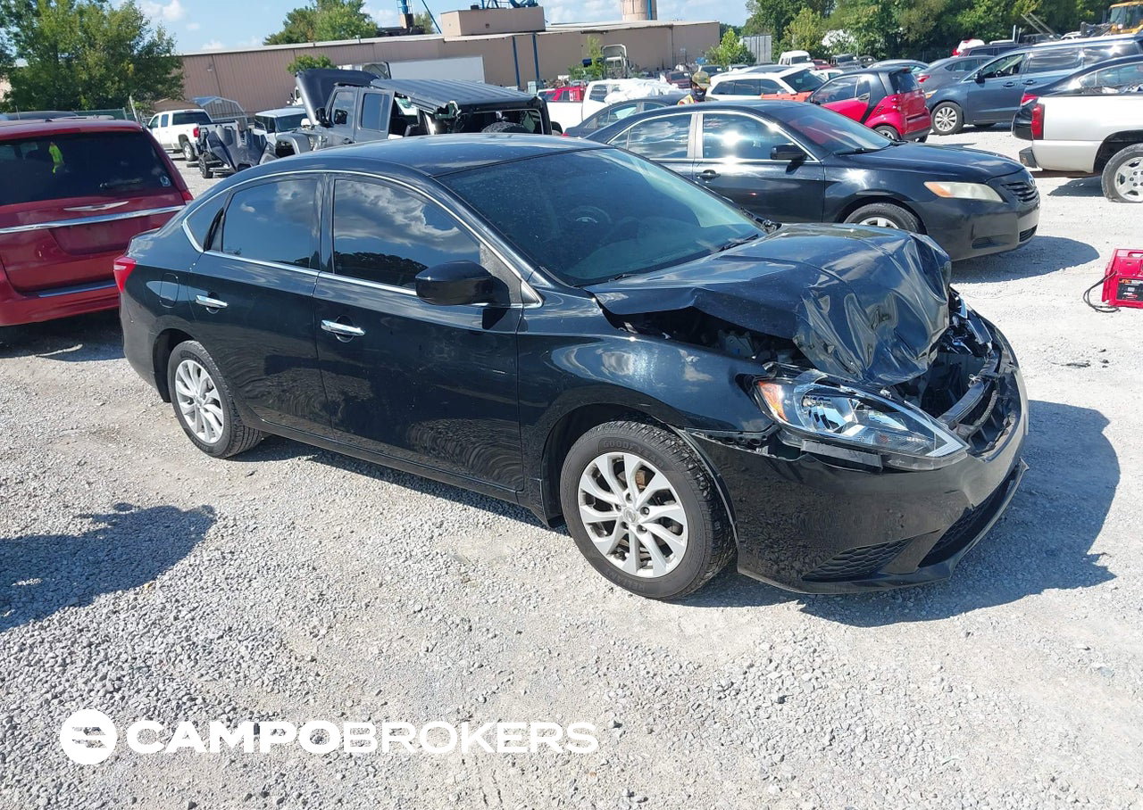 2019 Nissan Sentra Sv, daño Frontal, Iaai lote 45935213