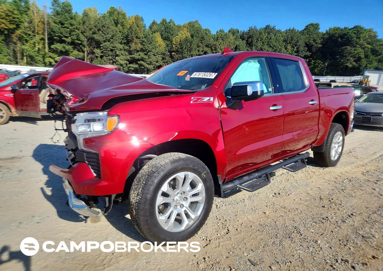 2023 Chevrolet Silverado K1500 Ltz, daño Frontal, Copart lote 67815026