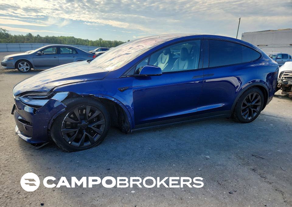 2022 Tesla Model X, daño Frontal, Copart lote 64312936