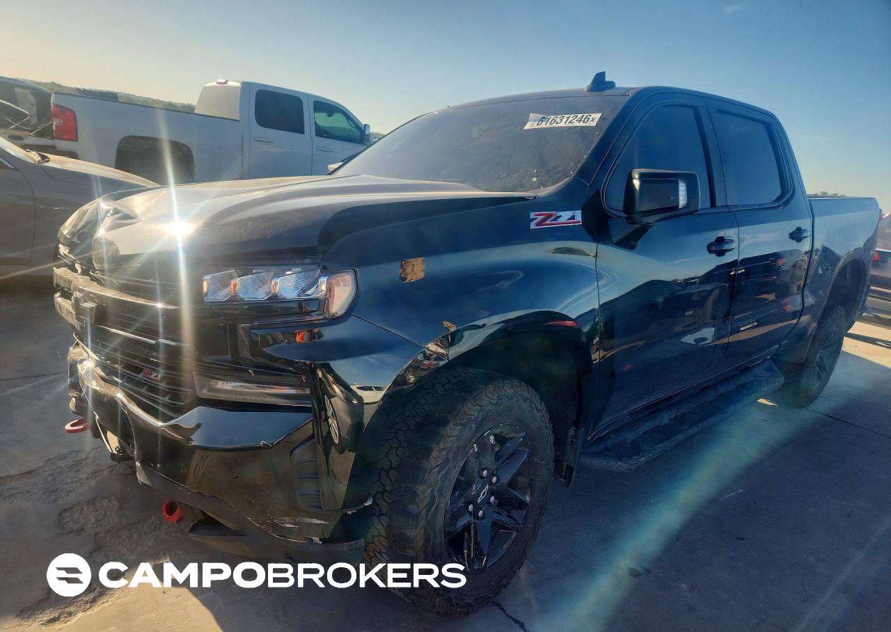 2021 Chevrolet Silverado K1500 Lt Trail Boss, Front End damage, Copart lot 61631246