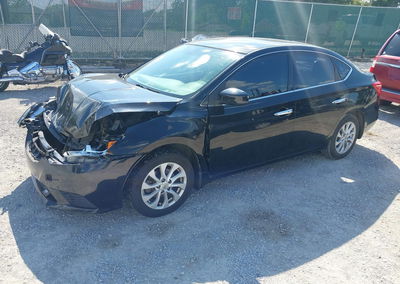 2019 Nissan Sentra Sv, daño Frontal, Iaai lote 45935213, foto 2 de 6