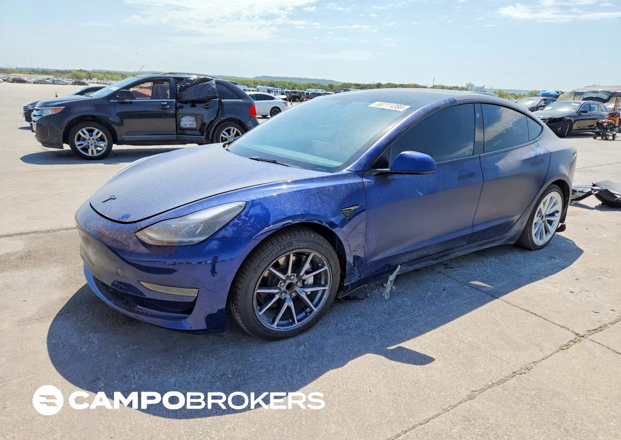 2023 Tesla Model 3, daño Trasero, Copart lote 66111286