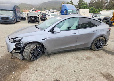 2024 Tesla Model Y, Side damage, Copart lot 58137386