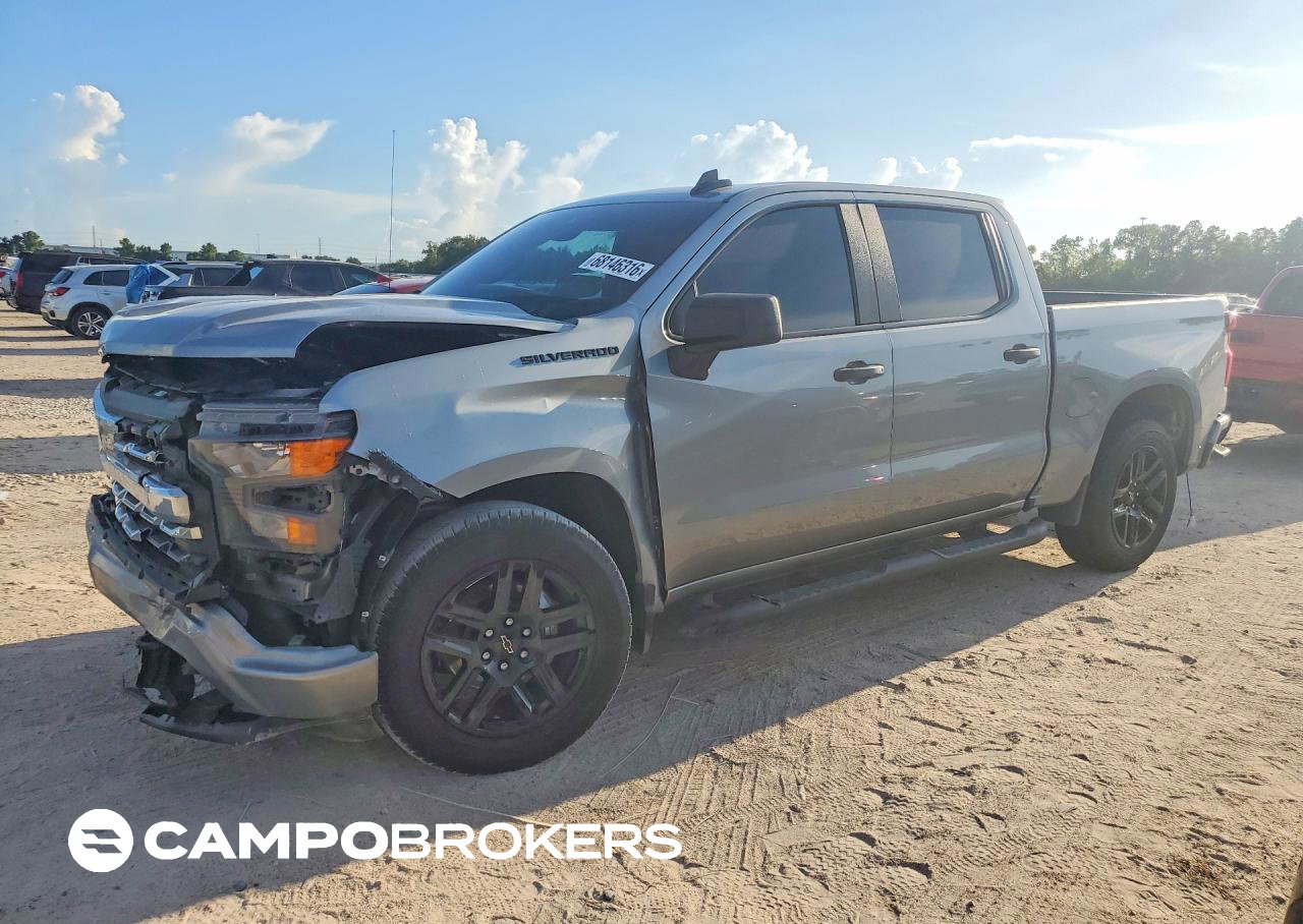 2024 Chevrolet Silverado C1500 Custom, daño Frontal, Copart lote 68146316