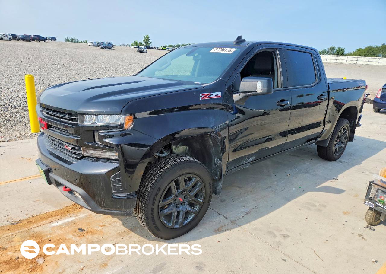 2021 Chevrolet Silverado K1500 Lt Trail Boss, Burn - Engine damage, Copart lot 64266136