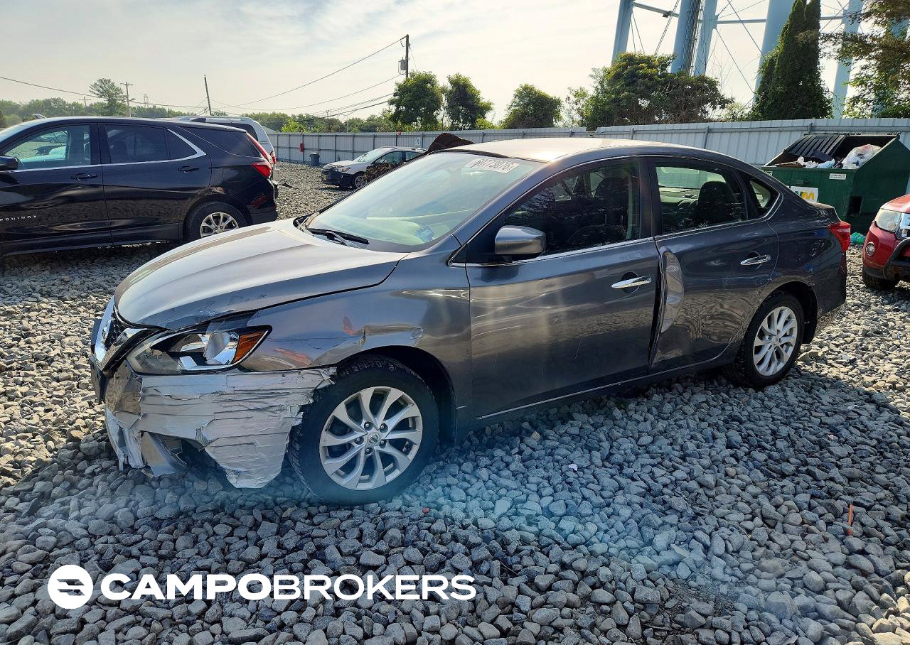 2019 Nissan Sentra Sv, daño Vandalismo, Copart lote 60773076