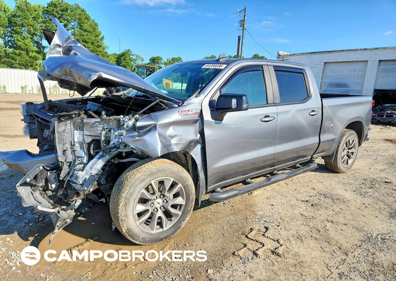 2021 Chevrolet Silverado K1500 Rst, Front End damage, Copart lot 64206696