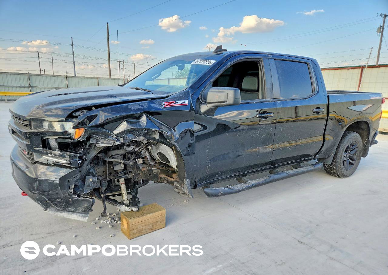2021 Chevrolet Silverado K1500 Lt Trail Boss, daño Frontal, Copart lote 67197886