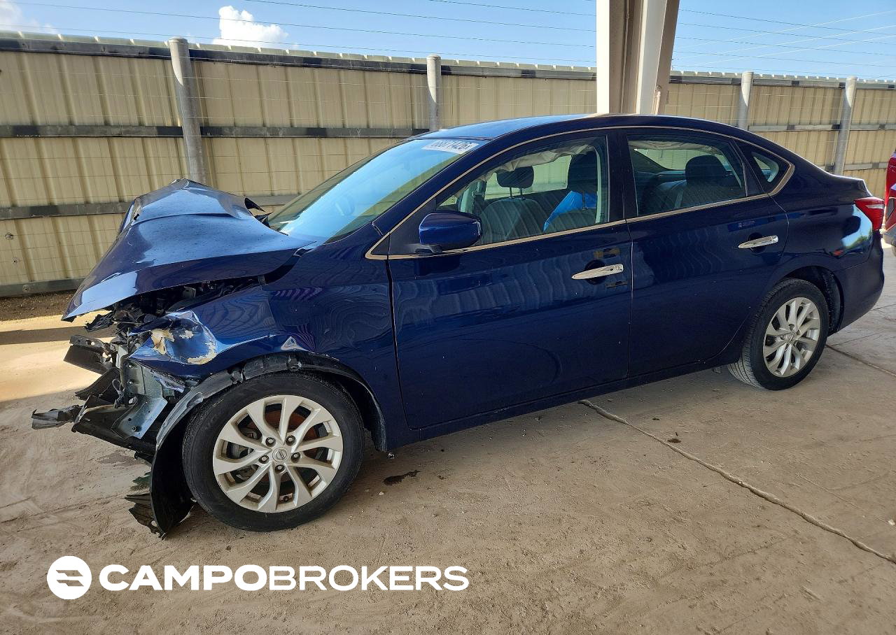 2019 Nissan Sentra Sv, daño Frontal, Copart lote 68871426