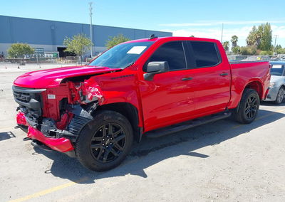 2025 Chevrolet Silverado 1500 2wd  Short Bed Custom, Right Front damage, Iaai lot 45946259, photo 2 of 6
