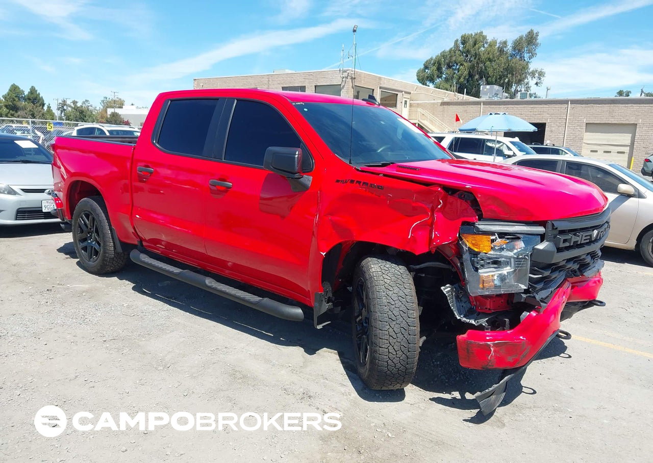 2025 Chevrolet Silverado 1500 2wd  Short Bed Custom, Right Front damage, Iaai lot 45946259