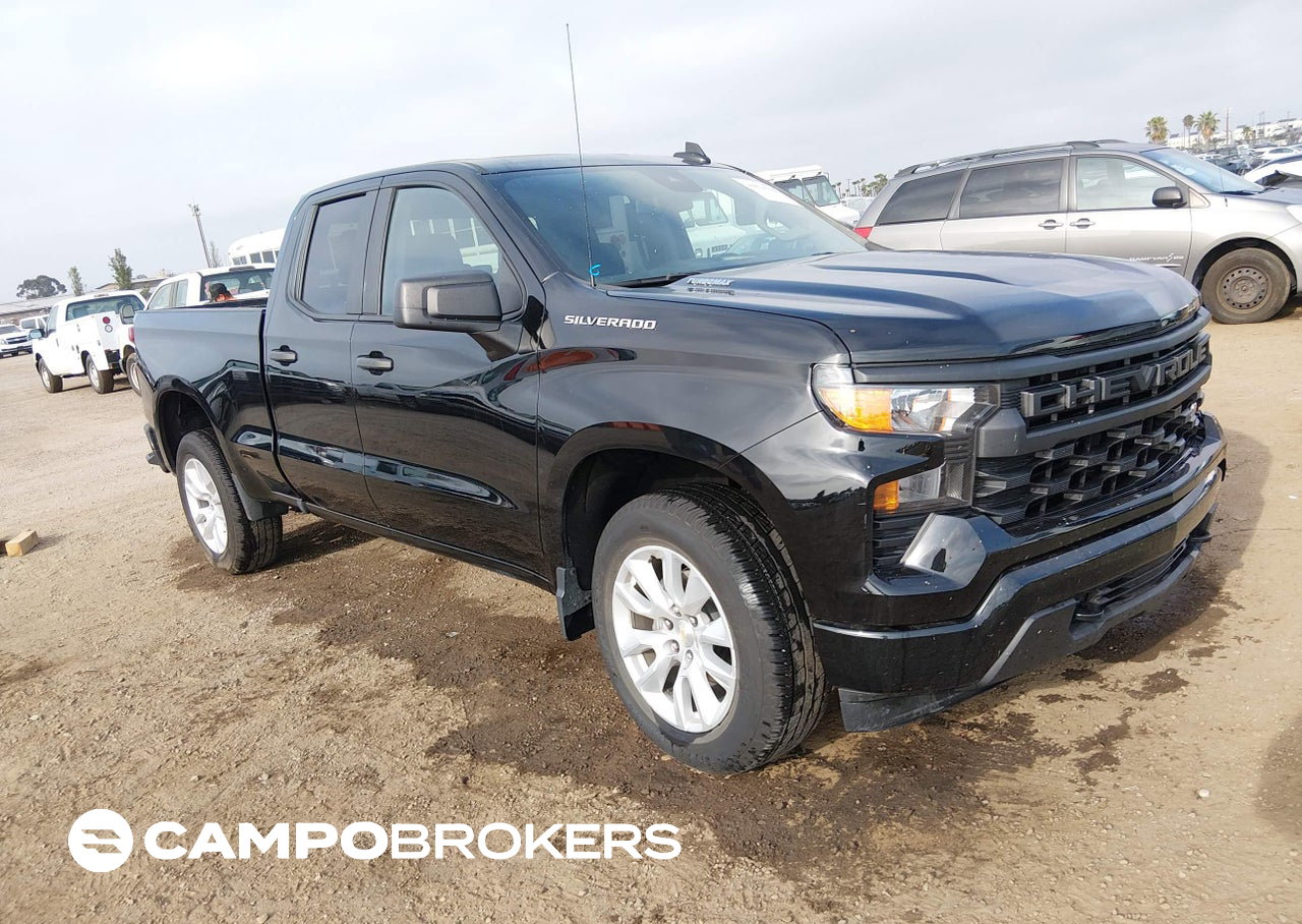 2026 Chevrolet Silverado 1500 2wd  Standard Bed Custom, Left Side damage, Iaai lot 45814276