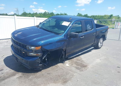 2020 Chevrolet Silverado 1500 2wd  Short Bed Custom, daño Frontal izquierdo, Iaai lote 45896593, foto 2 de 6