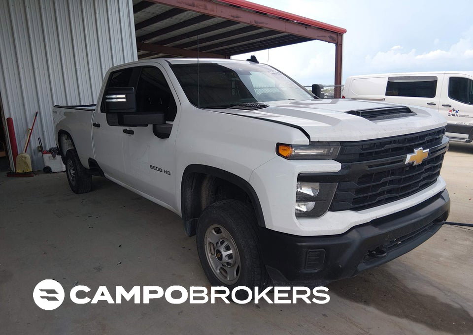 2024 Chevrolet Silverado 2500hd 4wd  Long Bed Work Truck, Rear damage, Iaai lot 46015623