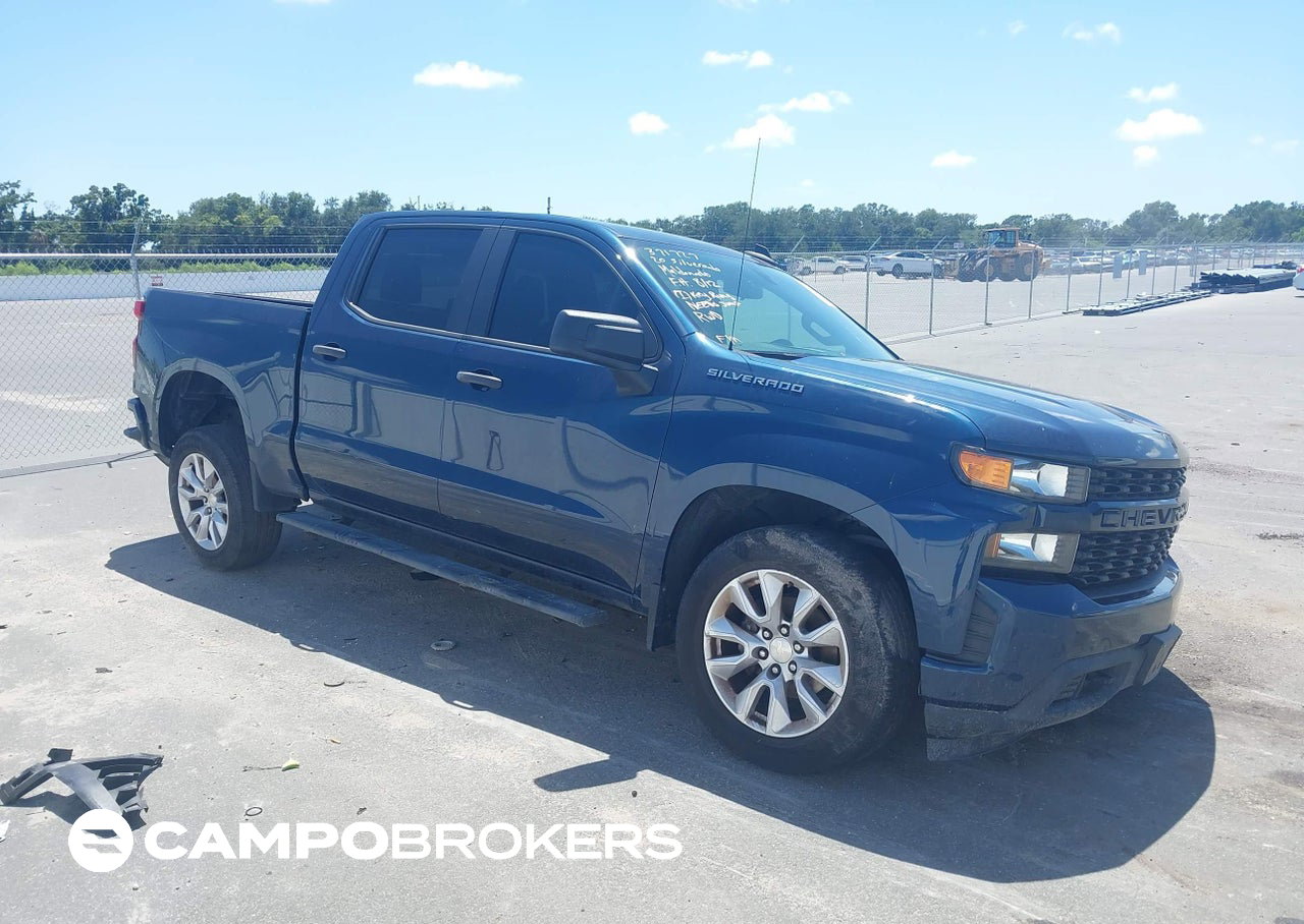 2020 Chevrolet Silverado 1500 2wd  Short Bed Custom, daño Frontal izquierdo, Iaai lote 45896593
