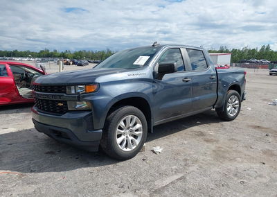 2021 Chevrolet Silverado 1500 2wd  Short Bed Custom, пошкодження: Правий зад, Iaai лот 43460008, фото 2 з 6