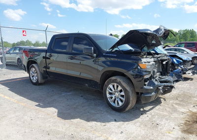 2023 Chevrolet Silverado 1500 4wd  Short Bed Custom, Front End damage, Iaai lot 45073211, photo 1 of 6