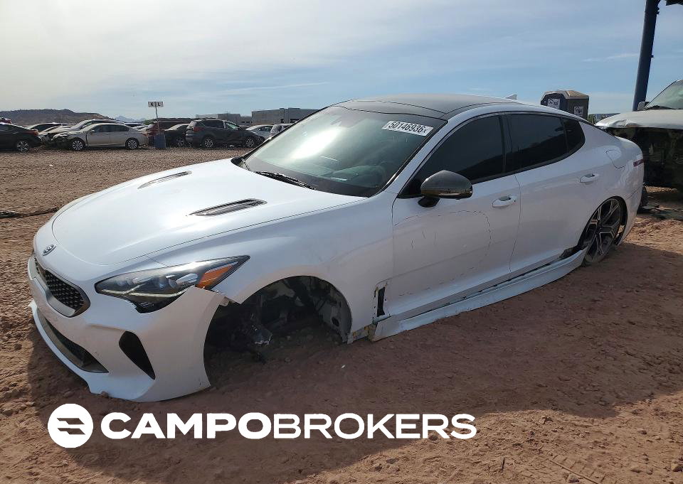 2019 Kia Stinger Gt2, daño Frontal, Copart lote 50146936