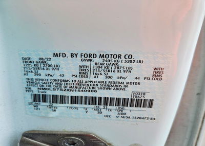 2022 Ford Transit Connect Xl, daño Frontal, Copart lote 65291556, foto 14 de 14