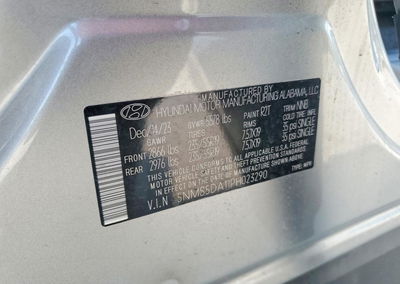 2023 Hyundai Santa Fe Limited, daño Incendio, Copart lote 62807146, foto 13 de 15