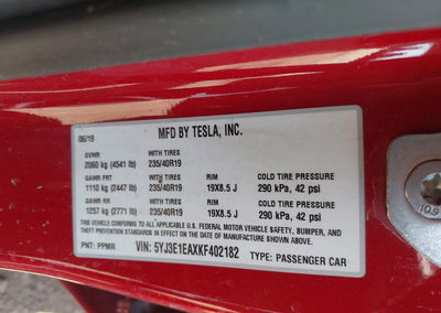 2019 Tesla Model 3 Long Range/mid Range/standard Range/standard Range Plus, daño Frontal izquierdo, Iaai lote 45825684,