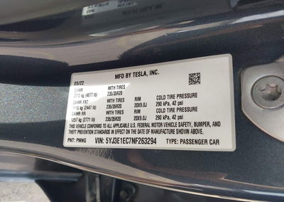 2022 Tesla Model 3 Performance Dual Motor All-wheel Drive, uszkodzenie: Prawy tył, Iaai lot 45686894, zdjęcie 9 z 16