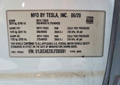 2020 Tesla Model X, uszkodzenie: Przód, Copart lot 62273696, zdjęcie 13 z 13