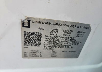 2019 Chevrolet Equinox Ls, daño Trasero, Copart lote 69313116, foto 12 de 14