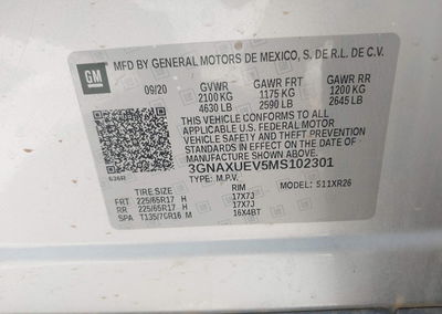2021 Chevrolet Equinox Awd Lt, uszkodzenie: Tył, Iaai lot 45868535, zdjęcie 9 z 16