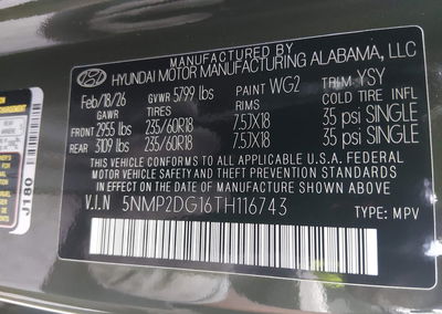 2026 Hyundai Santa Fe Hybrid Sel, Right Rear damage, Iaai lot 45234810, photo 9 of 17
