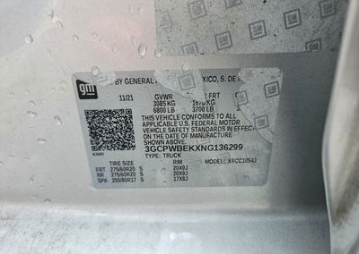 2022 Chevrolet Silverado Ltd C1500 Custom, Mechanical damage, Copart lot 66307126, photo 13 of 13