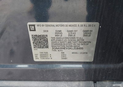 2019 Chevrolet Equinox Ls, пошкодження: Правий перед, Iaai лот 45698301, фото 9 з 17
