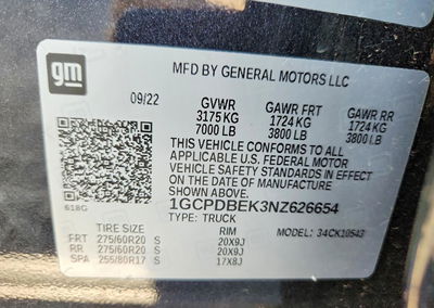 2022 Chevrolet Silverado K1500 Custom, Rear End damage, Copart lot 67929656, photo 12 of 12