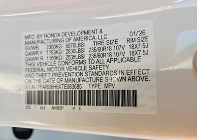 2026 Honda Cr-v Trailsport, uszkodzenie: Dachowanie, Copart lot 67158006, zdjęcie 13 z 13