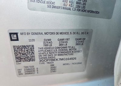 2021 Chevrolet Silverado K1500 Custom, uszkodzenie: Przód, Copart lot 67012996, zdjęcie 12 z 14